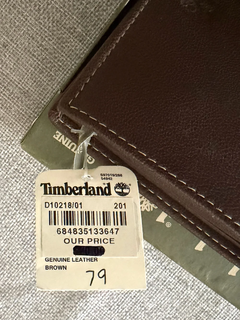 Timberland Men’s Brown Leather Bi-Fold Wallet NWT Genuine Leather